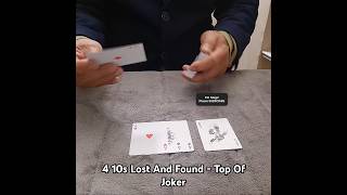 F21 Magic Trick 2938 - 4 Aces Lost And Found Top Of Joker #shorts #magic