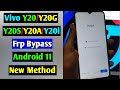 Vivo Y20G/Y20A/Y20S/Y20I/Y20 Frp Bypass/Reset Google Account Lock Android 11 | Without PC