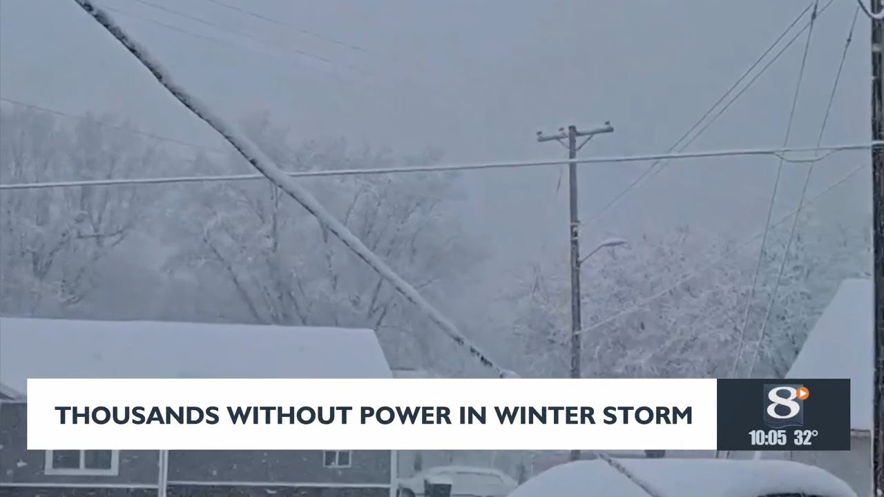 Thousands Without Power In Winter Storm - YouTube