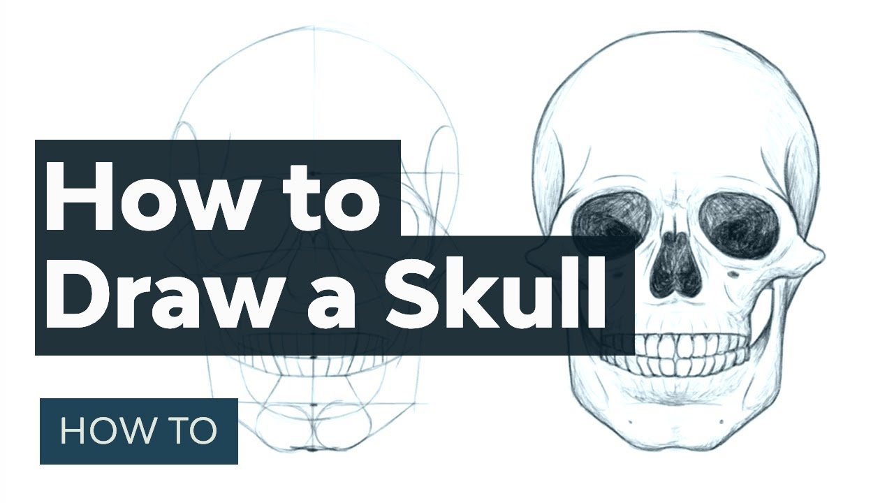 How To Draw A Skull - YouTube