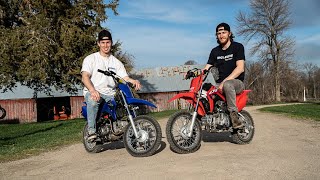 2023 Yamaha TTR 110 vs 2023 Honda CRF 110.. (we raced, the Honda sucks)