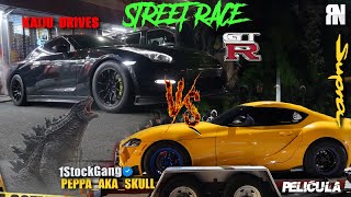 STREET RACE BUILT R35 GTR VS 1STOCKGANG PEPPA MK5 SUPRA MODDED NY VS NJ  IT GETS HEATED 🏁🔥