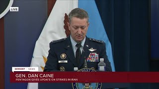 Pentagon gives updates on strikes in Iran on the morning of Monday, March 2