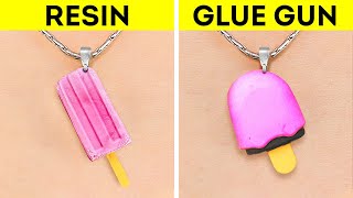 RESIN VS. GLUE GUN || Beautiful DIY Jewelry, Mini Crafts And Repair Tricks With Epoxy And Hot Glue