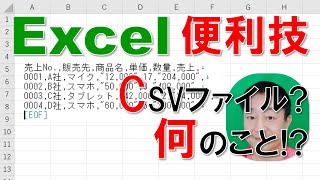 【Excel便利技】CSVファイル?　何のこと!?