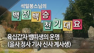 백전백승 제57회... 육십갑자의 뱀띠생... 을사 정사 기사 신사 계사...