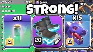 15 x Dragons + 11 Invisibility spells + Electro Boots = Strong! Best Th17 Attack Strategy! coc