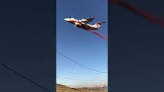 Water Bomber Dropping On Fire #justplane #waterbomber #californiawildfires #aviation #planes