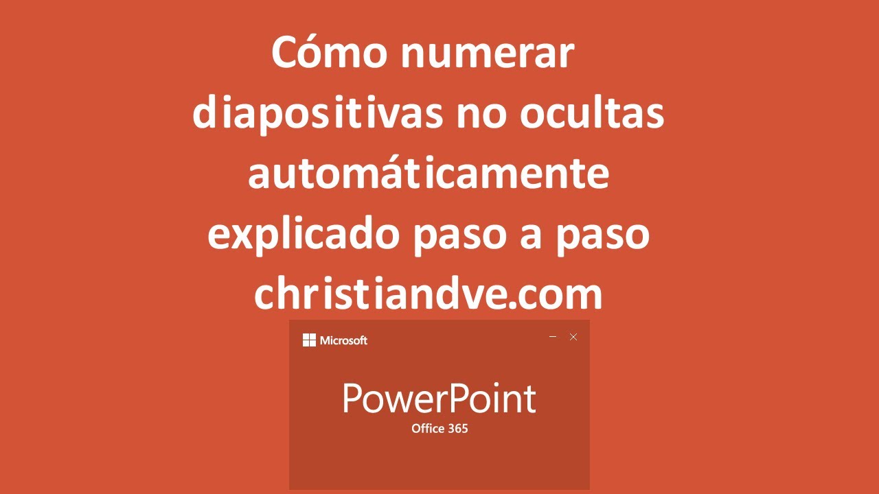 PowerPoint: Cómo Numerar Diapositivas No Ocultas Automáticamente (y ...