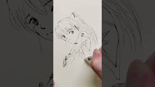 manga sketch asuka form 'EVA'  #manga #sketching #evangelion