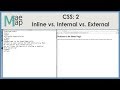 CSS 2: Inline vs. Internal vs. External