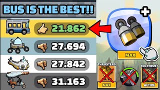 BUS vs INBUILT THRUSTER VEHICLES!! 😎 IN COMMUNITY SHOWCASE - Hill Climb Racing 2