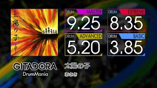 【GITADORA】 太陽の子 (MASTER ~ BASIC) Drum