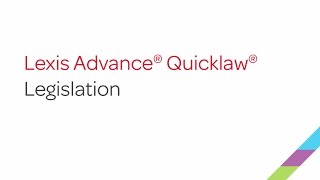 Legislation- Lexis Advance Quicklaw