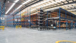 Case study - 2 tier mezzanine, and 2.8km of line pick face installed in Scorptec's warehouse