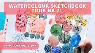 Watercolour Sketchbook Tour Number 2! - Chatty Sketchbook Flip Through - Mina Does Art Stuff