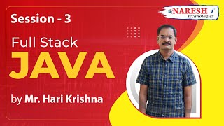 Day-3 | Core Java & Full Stack Java | Mr.Hari Krishna | Naresh IT