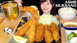 【ASMR 咀嚼音】エビフライとカキフライ御膳〚モッパン / 飯テロ / モクバン / mukbang〛