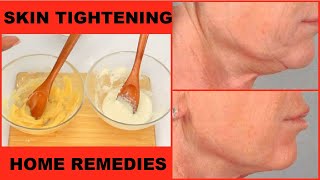 2 SKIN TIGHTENING FACE LIFTING REMEDIES, FOR LOOSE FACIAL SKIN, REDUCE WRINKLES + BOOST COLLAGEN