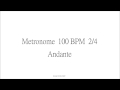 Metronome 100 BPM 2/4 Andante