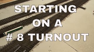 Hand Laying O Scale Track Part 4  The #8 Turnout begins