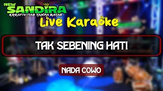 TAK SEBENING HATI KARAOKE - NADA COWO || NEW SANDIRA KARAOKE