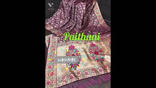 Brocket Paithani soft silk fabric with separate blouse piece