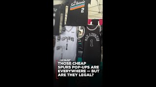 Is that Spurs merchandise on the corner actually illegal?