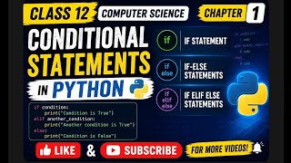Class-12|Computer science| Chapter - 1| Conditional statements in python?(@EnhanceCodeLearning