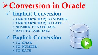 20 Conversion in Oracle | Implicit Conversion | Explicit Conversion || CodeCelebration