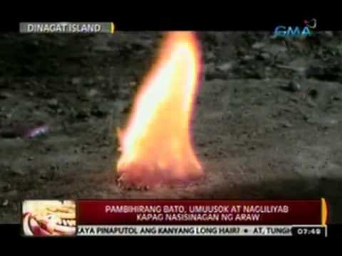 Kakaibang bato, umuusok at nagliliyab tuwing nasisinagan ng araw