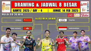 Hasil Drawing 8 Besar Badminton Asia 2025 Hari Ini ~ INDONESIA vs TAIPEI ~ Klasemen Akhir