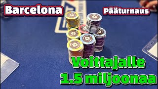 5300 euron pääturnauksen toinen päivä!!! 🏝️🏖️ Pokeria Barcelonassa