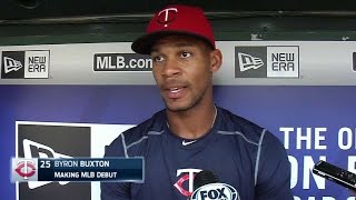 MIN@TEX: Buxton interviewed before Major League debut