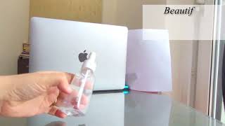 Zenvista Beautiful Cosmetic Packaging!! Transparent Bottle with White Dropper [ ZMT57 ]