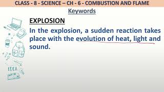 Definition of Explosion for class 8 science.