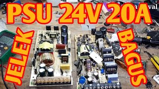 PSU 24V 20A Mean Whell VS KaWe