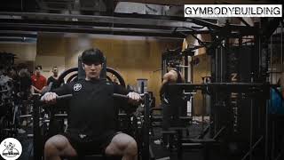 Bodybuilder Chul soon and his student.