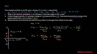 Grade 12 E ( FRQ 2) Q 17.c. Electric potential energy of the system.  #electricpotential