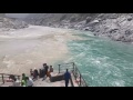 DEVPRAYAG SANGAM OF RIVER ALAKNANDA AND BHAGIRATHI WHICH MEETS TO BECOME THE HOLY RIVER GANGES.