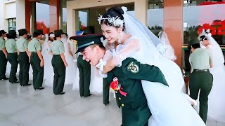 👍中国军队集体婚礼—全球最霸气的婚礼！女兵当伴娘，男兵开战车战机送亲/Chinese military wedding, the best military wedding in the world