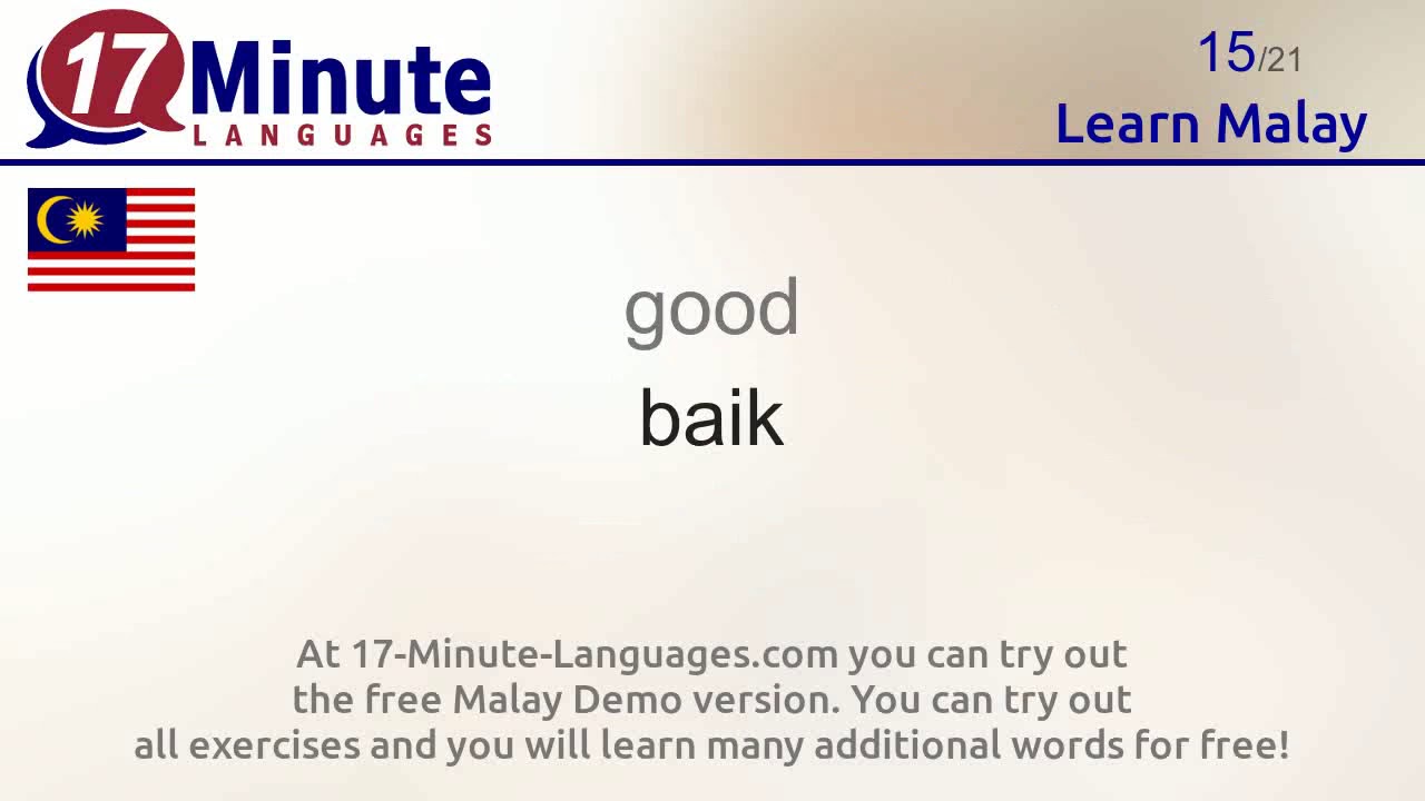 Learn Malay Part 2 Youtube