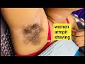 women's underarm hair removal | underarm shaving by straight razor @sonimakeover