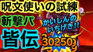 【DQMSL】呪文使いの試練　皆伝❗️2ターンクリア‼️斬撃パーティでなんとかクリア👍