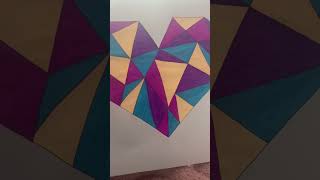 heart geometric drawing #heart #drawing #heartdrawing #reels #geometric #easy #beginner #video #web