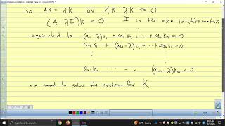 Differential Equations 8.2 Solving Homogeneous Systems: Distinct, Real Eigenvalues
