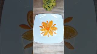 Easy Orange flower l Fruit Carving Ideas #fruitcuttingskills #art #vegetableart #cuttingfruit #short