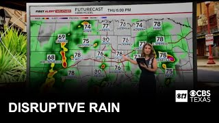 Disruptive rain moves across North Texas ahead of Memorial Day weekend. Here's what to expect
