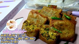 RESEP MARTABAK TELUR ISI DAGING SAPI BUMBU KARI - MARTABAK TELUR MINI TERBARU - IDE JUALAN SNACK BOX