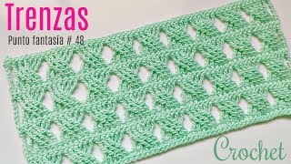 TRENZAS A CROCHET PUNTO FANTASIA # 48